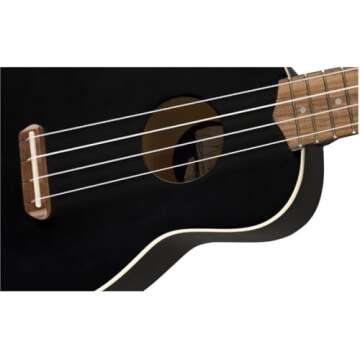 Fender Venice Soprano Ukulele, Black