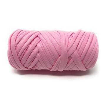 Versatile T-Shirt Yarn Bulky Fettuccini for DIY Crafting and Home Decor Projects - Yarn#536