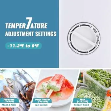 DEMULLER Upright Freezer 3.2 Cu.ft Freezer Single Door Freestanding Mini Freezer with Adjustable Thermostat Small Freezer for Kitchen, Apartment, Basement, Dorm, Black