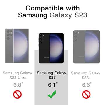 JETech Matte Case for Samsung Galaxy S23 5G 6.1-Inch, Frosted Translucent Back Protective Slim Phone...