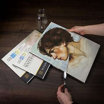 St. Cuthberts Mill Saunders Waterford Watercolor Paper Block - 16x12-inch White 100% Cotton Watercolor Paper - 20 Sheets of 140lb Cold Press Watercolor Paper for Gouache Ink Acrylic Charcoal and More