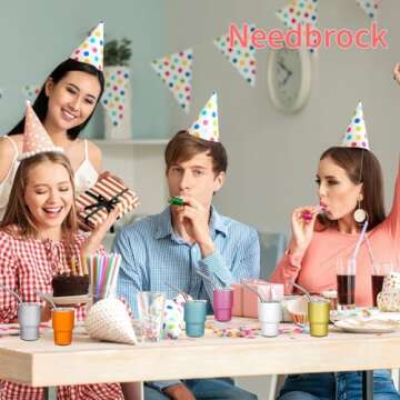 Needbrock 10 Pcs Mini Tumbler Shot Glass with Straw, 3oz Sublimation Shot Glass Tumblers Set Stainless Steel Double Wall Vacuum Insulated Shot Glasses Cups for Cocktail Coffee Whiskey Beer