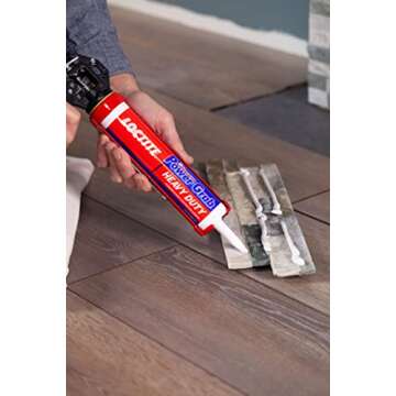 Loctite Power Grab Express Heavy Duty Construction Adhesive, Versatile Construction Glue for Wood, Wall, Tile, Foam Board & More - 9 fl oz Cartridge, Pack of 1