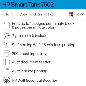 HP Smart Tank 7602 - All-in-One Printer with Ink