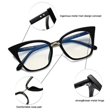 MORESHINE Cute Cateye Blue Light Blocking Glasses for Women