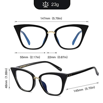 MORESHINE Cute Cateye Blue Light Blocking Glasses for Women
