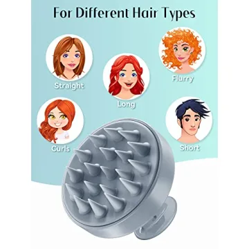 HEETA Shampoo Scalp Brush Massager for Hair Growth & Dandruff