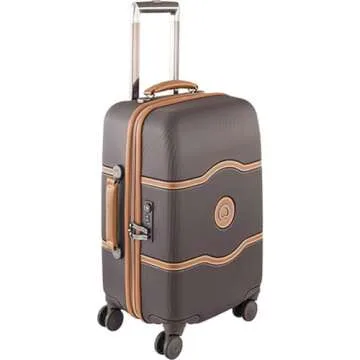 DELSEY Paris Chatelet Hard+ Hardside Luggage with Spinner Wheels, Chocolate Brown, 2 Piece Set, (21/28), with brake