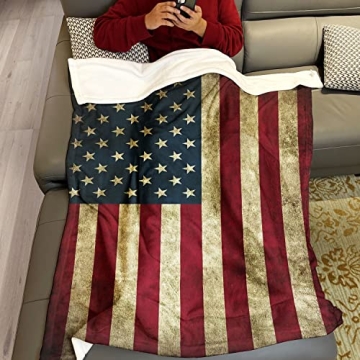 Patriotic YISUMEI American Flag Blanket for Soldiers