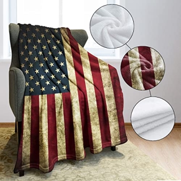 Patriotic YISUMEI American Flag Blanket for Soldiers