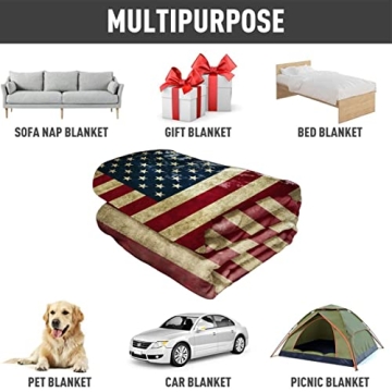 Patriotic YISUMEI American Flag Blanket for Soldiers