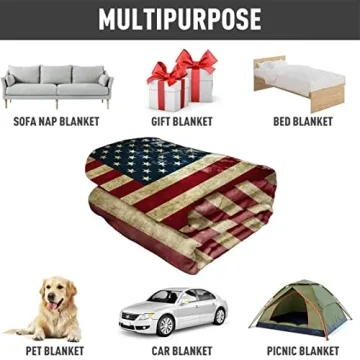 Patriotic YISUMEI American Flag Blanket for Soldiers
