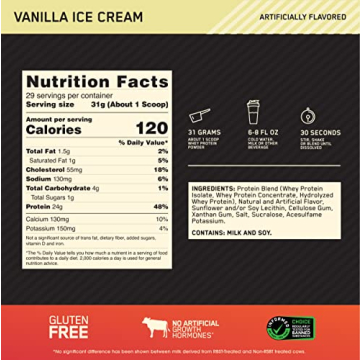 Buy Optimum Nutrition Vanilla Whey Protein Powder 2 lb