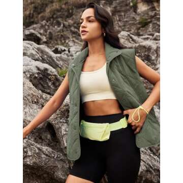 SENSERISE Womens Stylish Puffer Vest for Cool Weather