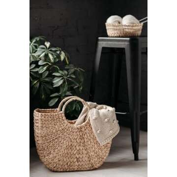 EROGUE Natural Chic Straw Bag for Stylish Summer Outings