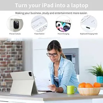 Premium Keyboard Case for iPad Air & Pro 11 inch, Detachable