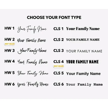 Personalized Acrylic Wall Calendar 2024 - Family Name