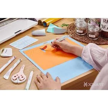 Xinart Cutting Mat for Cricut Maker/Explore Air 2/Air/One(12x12 Inch, 3 Mats) Light Adhesive Sticky Blue Quilting Cricket Cutting Mats Replacement Accessories for Cricut