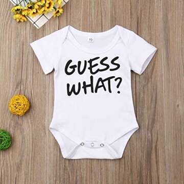Newborn Baby GOT My Mind ON My Mommy Paws Funny Bodysuits Rompers Outfits Grey White 0-18M (Z-Z Gues...