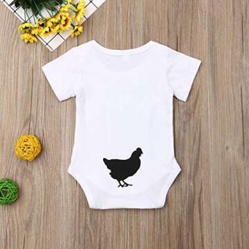 Newborn Baby GOT My Mind ON My Mommy Paws Funny Bodysuits Rompers Outfits Grey White 0-18M (Z-Z Guess What, 0-3M)