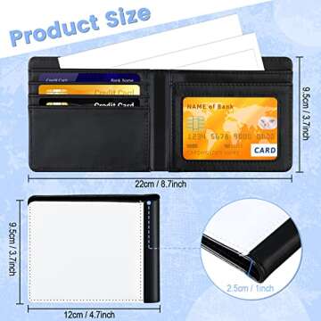 Sanwuta 10 Pieces Sublimation Wallets Blanks for Men Employee Appreciation Thank You Gifts Heat Tran...