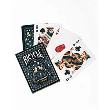 Bicycle Aviary Playing Cards, Teal Deck for Game Lovers