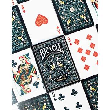 Bicycle Aviary Playing Cards, Teal Deck for Game Lovers