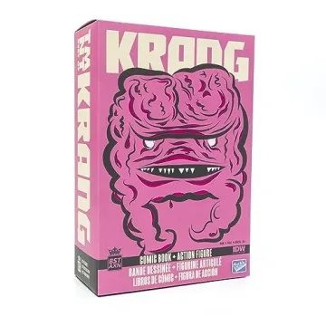 Krang with Throwback Robot Action Figure & Comic Set