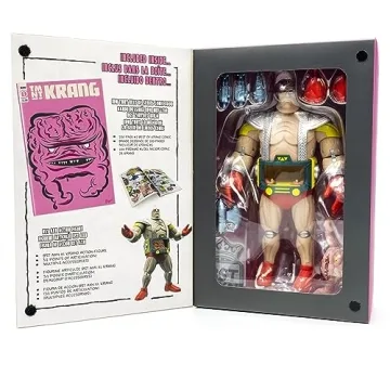 Krang with Throwback Robot Action Figure & Comic Set