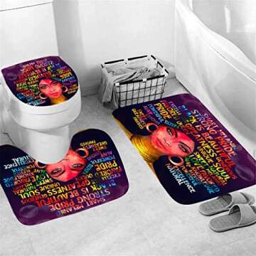 MrLYouth 4 PCS African American Bathroom Set for Home