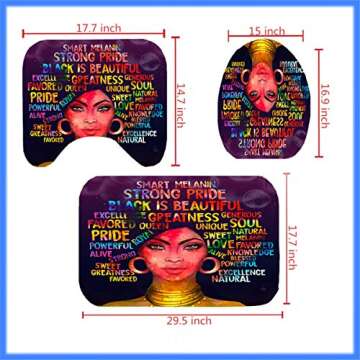 MrLYouth 4 PCS African American Bathroom Set for Home