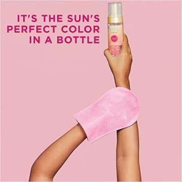 SOL by Jergens Deep Water Self Tanner Mousse, Water-based Sunless Tanner with Coconut Water for Fake Tan, Dye-free Tanning Active Derived from Natural Sugars, Deep Color, 5 Ounce