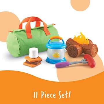 Learning Resources New Sprouts Camp Out! My Very Own Camping Set - 11 Pieces, Ages 18+ months Toddler Camping Toys, Outdoor Toys, Camp Out Play Set for Kids, Camping for Preschoolers