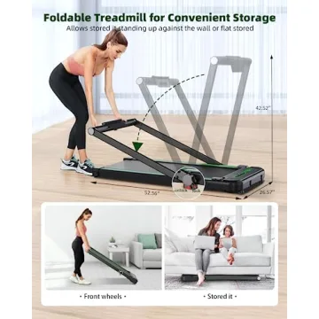 THERUN 2.5HP Compact Treadmill Under Desk Walking Pad