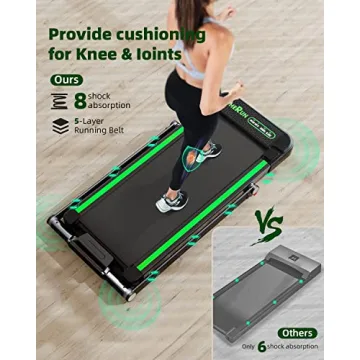 THERUN 2.5HP Compact Treadmill Under Desk Walking Pad