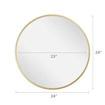 Stylish Barnyard Round Metal Mirror for Any Room