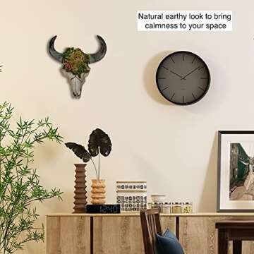 Stunning Cow Skull Wall Decor with Succulents - Boho Style