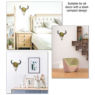Stunning Cow Skull Wall Decor with Succulents - Boho Style