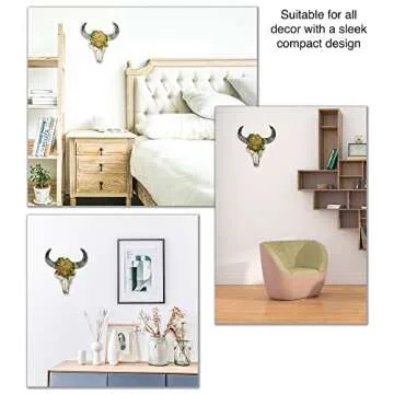 Stunning Cow Skull Wall Decor with Succulents - Boho Style