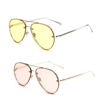 Freckles Mark Oversized Aviator Sunglasses UV400 Protection