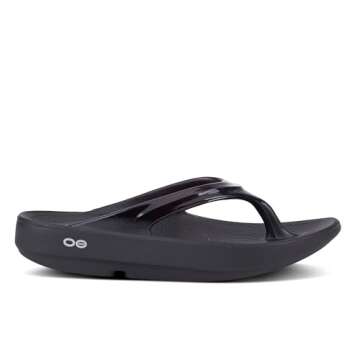 OOFOS OOlala Recovery Sandal, Black - Women’s Size 8