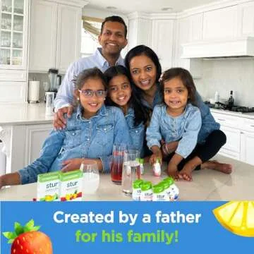 Stur Electrolyte Water Enhancer | Sweetened with Stevia | High in Vitamin C & Antioxidants | Sugar Free | Zero Calories | Keto | Vegan | 5 Bottles, Makes 90 Drinks (Black Raspberry)