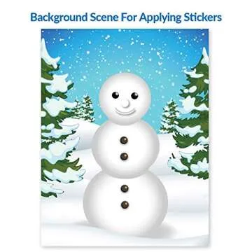 Colonel Pickles Novelties Make A Snowman Sticker Kits Fall Christmas Crafts for Kids – DIY Supplies
