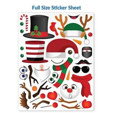 Colonel Pickles Novelties Make A Snowman Sticker Kits Fall Christmas Crafts for Kids – DIY Supplies