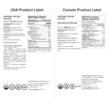 Food to Live Organic Pecan Halves, 12 Ounces – Non-GMO, Kosher, Raw Pecan Nuts, Unsalted, Vegan, Kosher, Shelled, Sirtfood, Bulk. Good source of Calcium, and Zinc. Great for Pecan Pie, Salads, Mixes