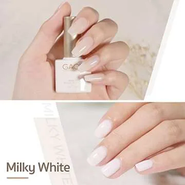 GAOY 6 Color Milky White Gel Nail Polish Set for DIY