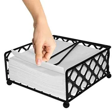 Blue Donuts Stylish Lattice Napkin Holder for Dining