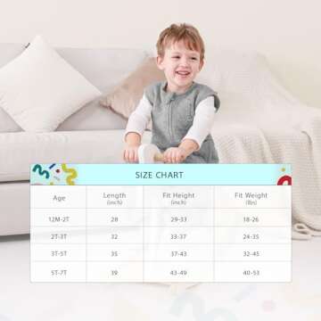 HOMEAL Toddler Sleep Sack - Comfortable & Safe Sleep