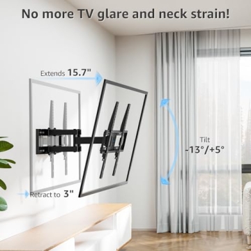 MOUNTUP Full Motion TV Wall Mount for 26-65 Inch TVs