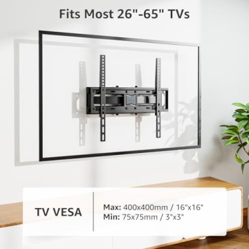 MOUNTUP Full Motion TV Wall Mount for 26-65 Inch TVs